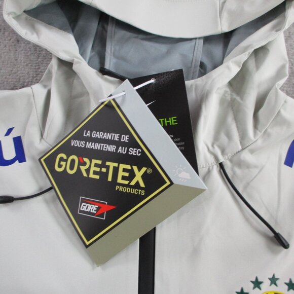 Brasil National Jacket Mens 2XL XXL Gray Goretex Soccer Windbreaker Hooded - Picture 3 of 11